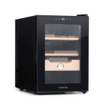 Cave  cigares - klarstein el presidente 37 - 37 l - 2 clayettes - 1 compartiment en bois de cdre - ...