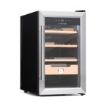 Cave  cigares - klarstein el presidente 48 - 48 l - 3 clayettes - 1 compartiment en bois de cdre - ...