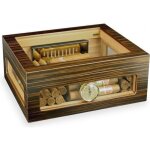 Cave � cigare vitr�e adorini tr�visio vintage - hygrom�tre - humidificateur - haute qualit�