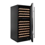 Cave à vin 110 bouteilles chr noire 2t - vinobox Cave à vin 110 bouteilles chr noire 2t - vinobox