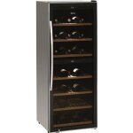 Cave  vin bi - zone 126 bouteilles - bartscher - double vitrage - led - noir