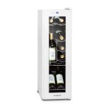 Cave  vin - klarstein shiraz 12 slim uno - 32 l - 12 bouteilles - touch 85 w - 5 - 18 c - led - blanc ...