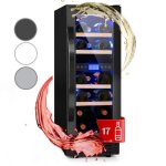 Cave  vin - klarstein vinovilla onyx17 - 53 l / 17 bouteilles - armoire  vin - 2 zones de temprature ...