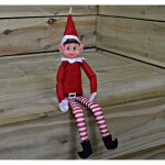 Cd - elves behavin badly lot de 2lutins en peluche avec visage en vinyle rouge - blanc - noir[512]