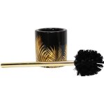 Brosse wc (0) 10. 6 x ht 40 cm ceramique imprimee or orbella noir Brosse wc (0) 10. 6 x ht 40 cm ceramique imprimee or orbella noir