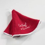 Essuie - main rond - douceur dinterieur - 60 cm - synth�tique - rouge - cuisine