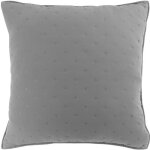 Housse de coussin 60 x 60 cm microfibre bicolore mellow chic gris / blanc