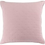 Housse de coussin 60 x 60 cm microfibre bicolore mellow chic rose / blanc