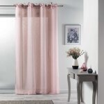 Voilage a nouettes 140 x 240 cm voile tissé charlotte rose Voilage a nouettes 140 x 240 cm voile tissé charlotte rose