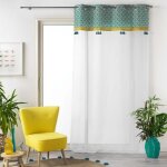 Voilage a oeillets 140 x 240 cm callao bleu