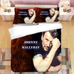 Cdd - 17 johnny hallyday parure de lit imprimée en 3d ensemble de literie avec housse de couette et taies ... Cdd - 17 johnny hallyday parure de lit imprimée en 3d ensemble de literie avec housse de couette et taies ...