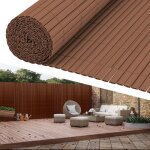Cecaylie canisse en pvc ext�rieure ? protection contre vent et uv facile � nettoyer marron 100 x 300cm ...