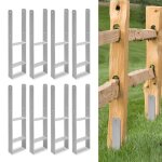 Cecaylie support poteau h renforc� acier anticorrosion 91mm 8pcs fixation fiable pour poteaux bois accessoires ...