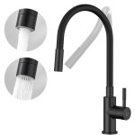 Robinet de cuisine - cecipa - flexible - 2 types de jets - inox bross - rabattable