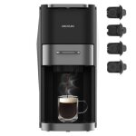 Cecotec cafetera c�psulas compacta freestyle compact dark roast. 4 en 1 1200w 20 bares apta para caf� ...