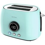 Cecotec grille - pain digital classictoast 8000 blue double. 800 w 2 fentes extra larges pour 2 toasts ...