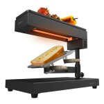 Cecotec raclette traditionnelle cheese&grill 6000 black. puissance de 600w fonction gril acier inox 2 ...
