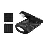 Machine à sandwich - cecotec - rockn toast - 3 en 1 - 1500 w - plaques anti - adhésives Machine à sandwich - cecotec - rockn toast - 3 en 1 - 1500 w - plaques anti - adhésives