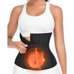 Ceinture abdominale corset minceur gaine amincissante ventre plat serre taille waist trainer body noir ...