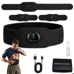 Ceinture abdominale �lectrostimulation ems - stimulateur musculaire rechargeable homme / femme pour fitness ...