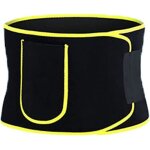 Ceinture amincissante ventre plat femme - marque - mod�le - jaune - fitness - respirant - sans manche ...