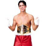 Ceinture de champion de boxe adulte - widmann srl - plastique souple - jaune - int�rieur - homme