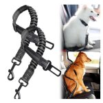 Ceinture chien voiture ceinture de s�curit� pour chien avec longueur r�glable 2 pi�ces harnais universel ...