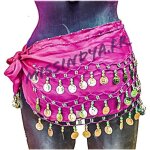 Ceinture de danse oriental rose turque belly dance bollywood sequins deguisement