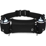 Ceinture dhydratation - sport belt - rglable - 2 gourdes incluses - mixte - noir