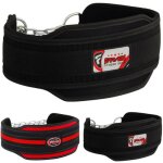 Ceinture haltrophilie - farabi - nyo dip - noir - confort optimal - chane en acier inoxydable