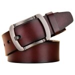 Ceinture homme 130cm brun style classique et �pur� boucle � ardillon solide durable et r�sistant convient ...