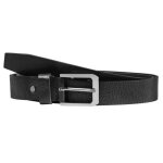 Ceinture - leonardo verrelli - classique - cuir v�ritable - noir - 120 cm ajustable
