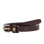 Ceinture marron fonc� femme tommy hilfiger essential