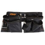 Ceinture poche nylon - sac outils - edma - 280055 - 12 rangements - 2 porte marteaux - sangle r�glable ...