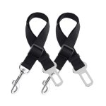 Ceinture de sécurité pour chien indéchirable réglable - voiture - 2 pcs harnais universel - noir Ceinture de sécurité pour chien indéchirable réglable - voiture - 2 pcs harnais universel - noir