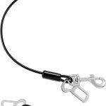 Ceinture de s�curit� pour chien laisse en fil dacier anti - morsure de 81 cm avec boucle et loquet