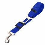 Ceinture de scurit couleur bleu rglable pour chien chat voiture laisse dattache auto