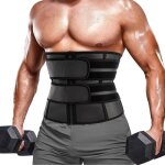Ceinture de sudation homme - gaine amincissante ventre plat - noir - fitness - respirant