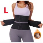 Ceinture de sudation - femme - gaine amincissante - taille l - noir - latex respirant