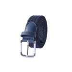 Ceinture tress�e - mijiu - extensible �lastique - bleu marine 120 cm - largeur 35 cm