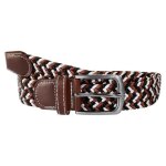 Ceinture tress�e en textile - taille 100 cm (s) - polyester / simili cuir / m�tal - largeur 32 cm - mixte ...