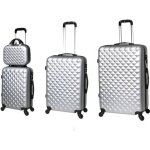 Celims france - set de valise 4 pi�ces lot de valise valise avec vanity abs gris