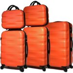 Set de valises - celims france - aerowave - 5 pi�ces - rigide - l�ger - orange