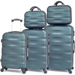 Celims france - set de valise 5 pices aerowave ensemble de valises cadenas legre et rigide vert
