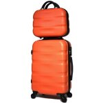 Celims france - set de valise 2 pièces lot de valise valise cabine avec vanity abs orange Celims france - set de valise 2 pièces lot de valise valise cabine avec vanity abs orange