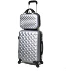 Valise cabine 55x35x25cm avec vanity valise celims urban 2026 ultra - lger abs cadenas 4 roues 360 gris ...