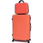 Valise grande taille - celims france - 75cm - 85 litres - serrure intgre - abs - orange