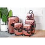 Celims france - set de valise 4 pièces lot de valise valise avec vanity polycarbonate rose gold Celims france - set de valise 4 pièces lot de valise valise avec vanity polycarbonate rose gold