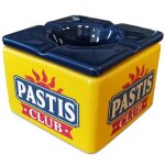 Cendrier en c�ramique - jaune et bleu