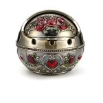 Cendrier dextrieur coupe - vent avec couvercle - en alliage cendrier - rtro cendrier - dcoration pour ...